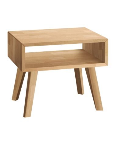 Table de nuit Jaca Hasena 80-Hêtre coeur rouge naturel, huilé Brun