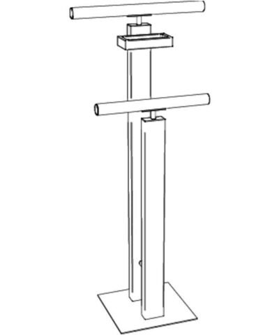 Alternative view of Valet Claudio Hasena 10-Blanc couvrant, laqué Anthracite / Blanc