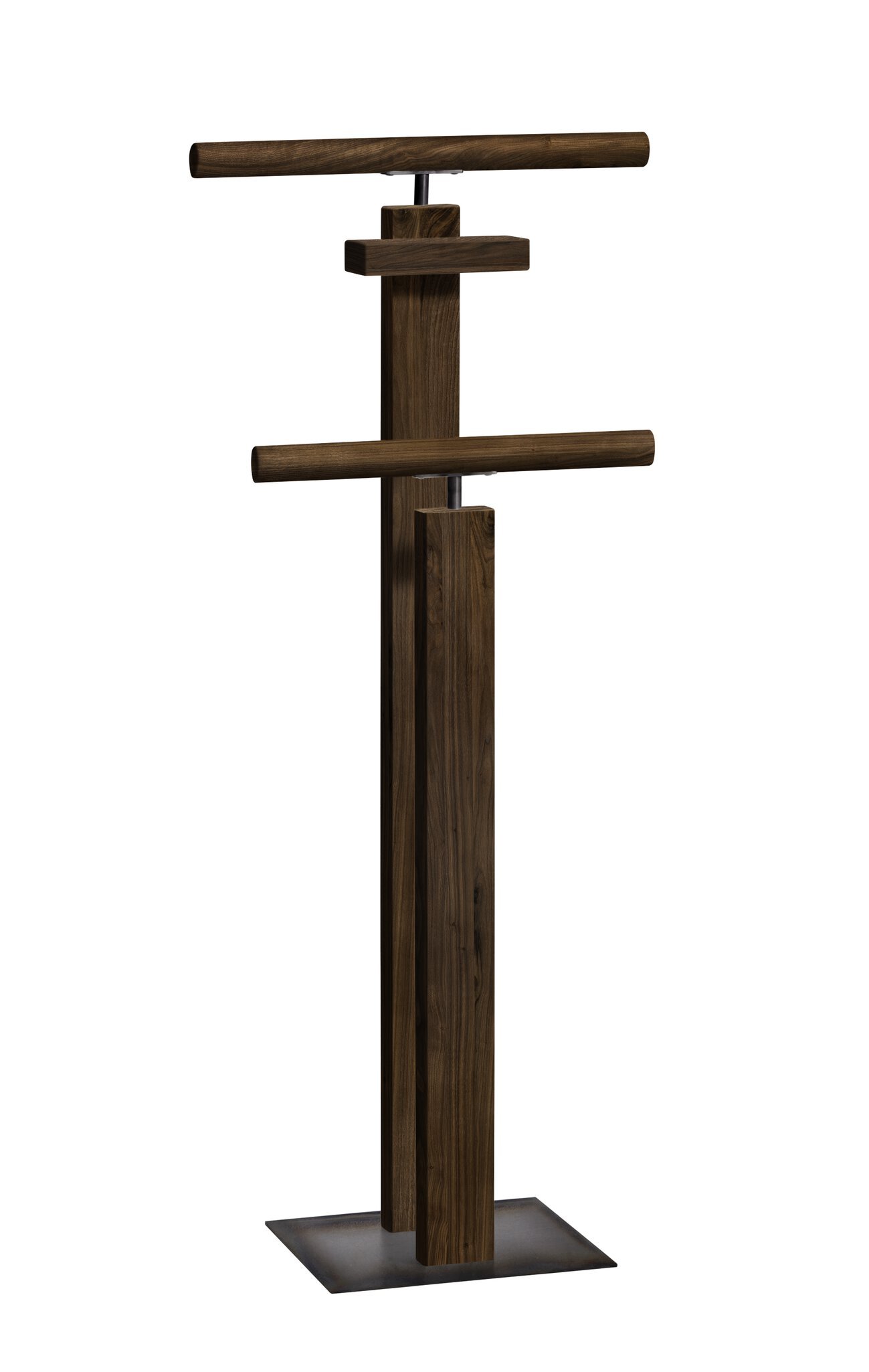 Herrendiener Claudio Hasena 82-Nussbaum, geölt, Grau/Silber / Braun