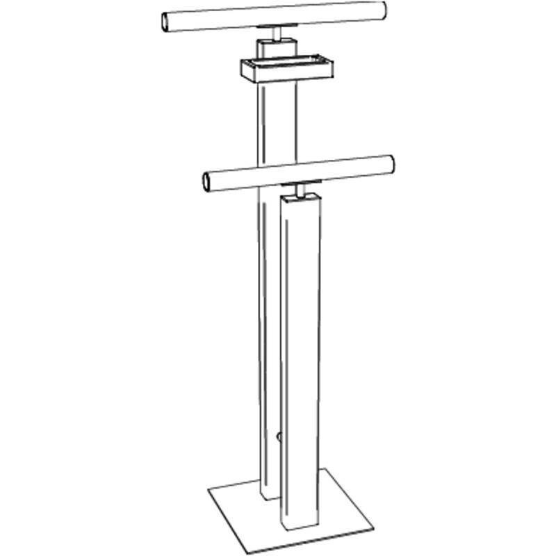 Herrendiener Claudio Hasena 82-Nussbaum, geölt, Grau/Silber / Braun – Bild 2