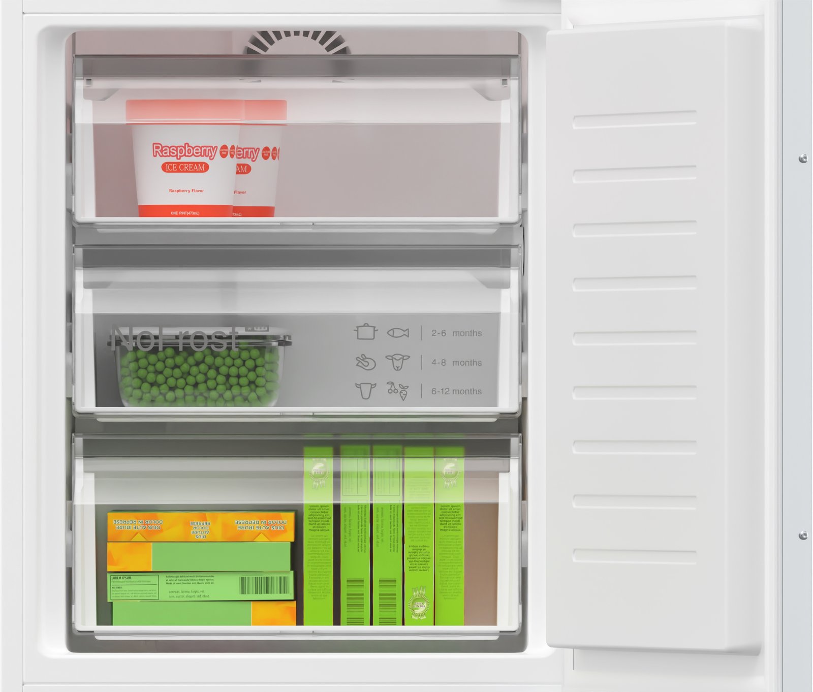 Kühl-und Gefrierschrank Kombi Einbaugerät (Serie 4) Bosch KIN86VFE0 – Bild 5
