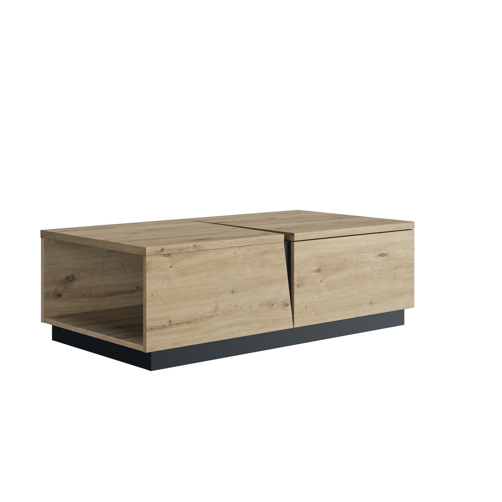 Couchtisch 1 schublade CRACK Eiche artisan Beige – Bild 2