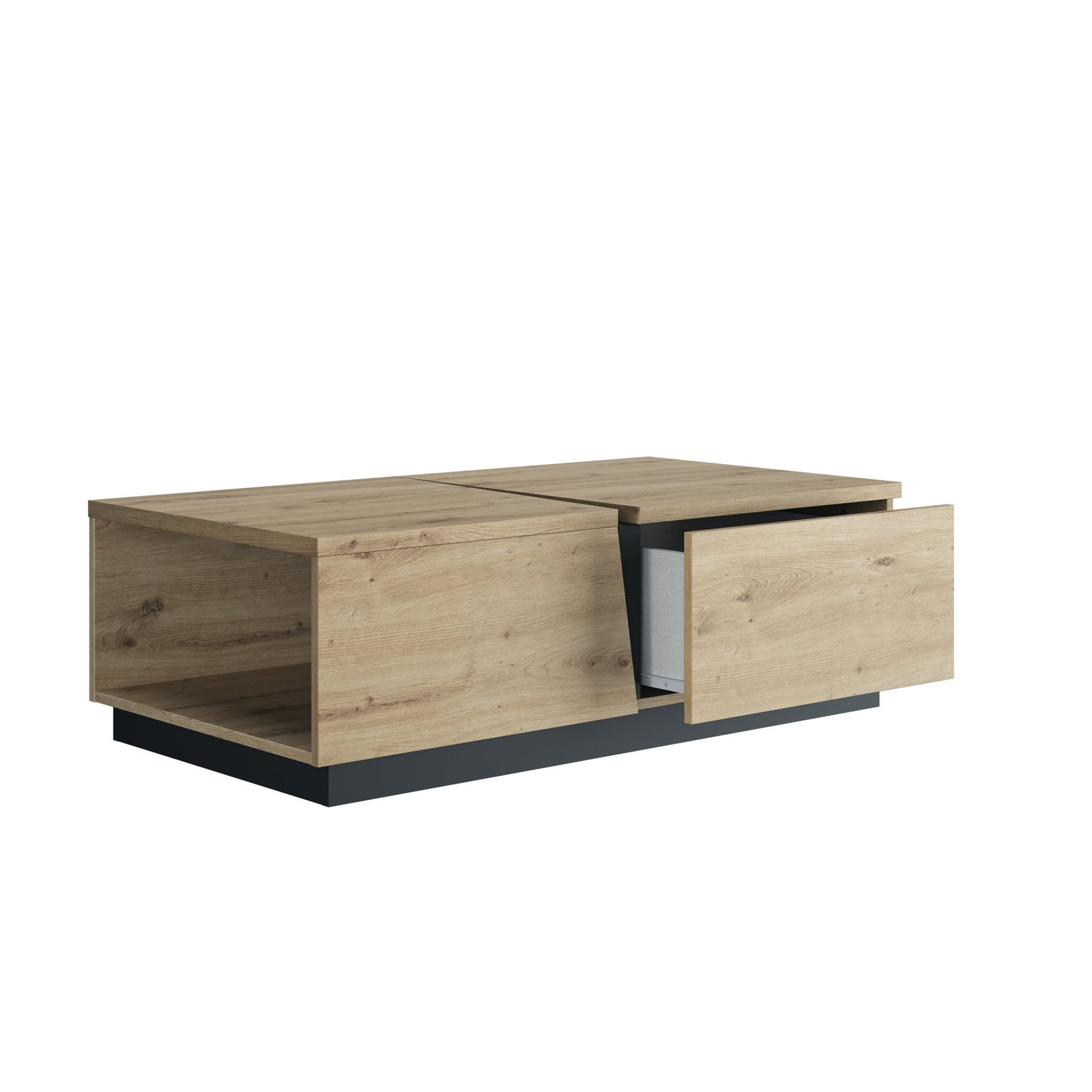 Couchtisch 1 schublade CRACK Eiche artisan Beige – Bild 3