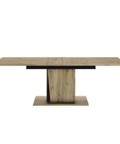 Alternative view of Table rectangulaire 1 allonge CRACK Chêne artisan Beige