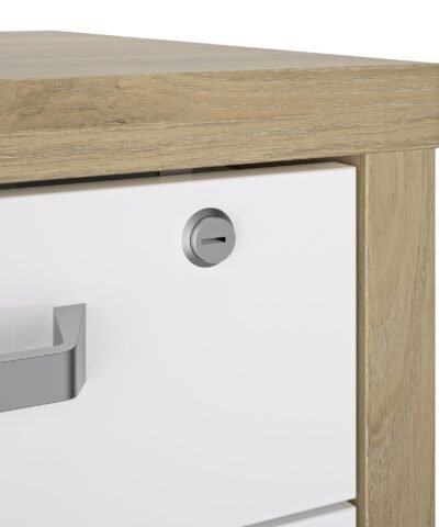 Caisson mobile 3 tiroirs ELIO Beige - Châtaignier naturel – Image 3