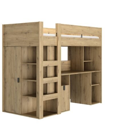 Lit haut LUGANO Chêne artisan  205x99 – Image 3