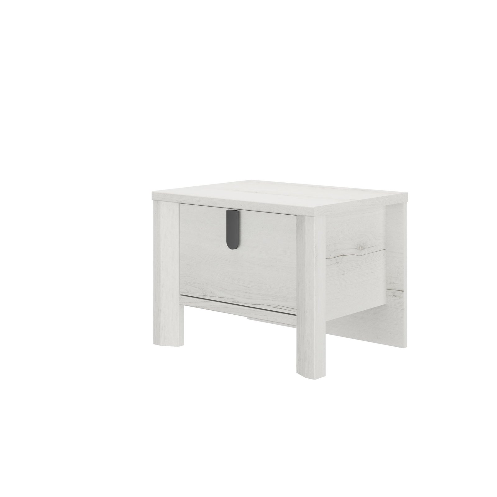 Nachttisch, 1 schublade, Eiche LUGANO Helvézia gebleichtem 49x38 – Bild 4