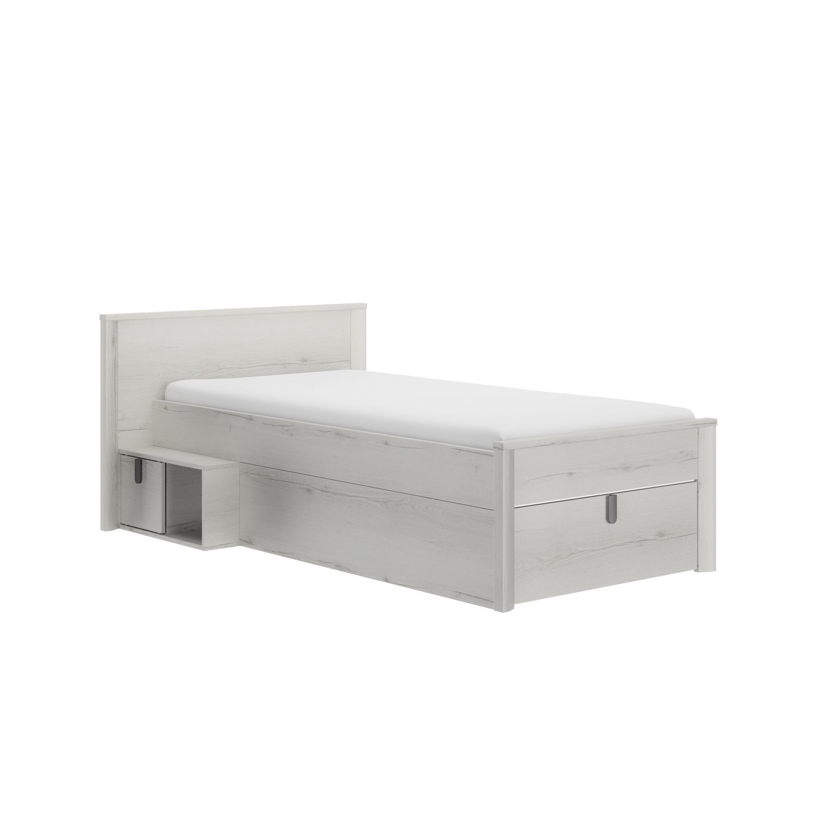 Bett compact unten LUGANO, Eiche Helvézia gebleichtem 123x207 – Bild 2