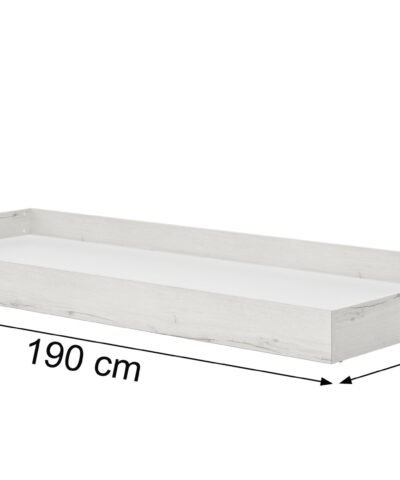 Alternative view of Option tiroir pour lit simple LUGANO Chêne Helvézia blanchi  200x93
