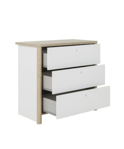 Commode 3 tiroirs MATIS Châtaignier naturel  84x45 – Image 3