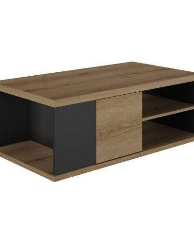 Table basse 1 porte OTELLO Noir mat – Image 3