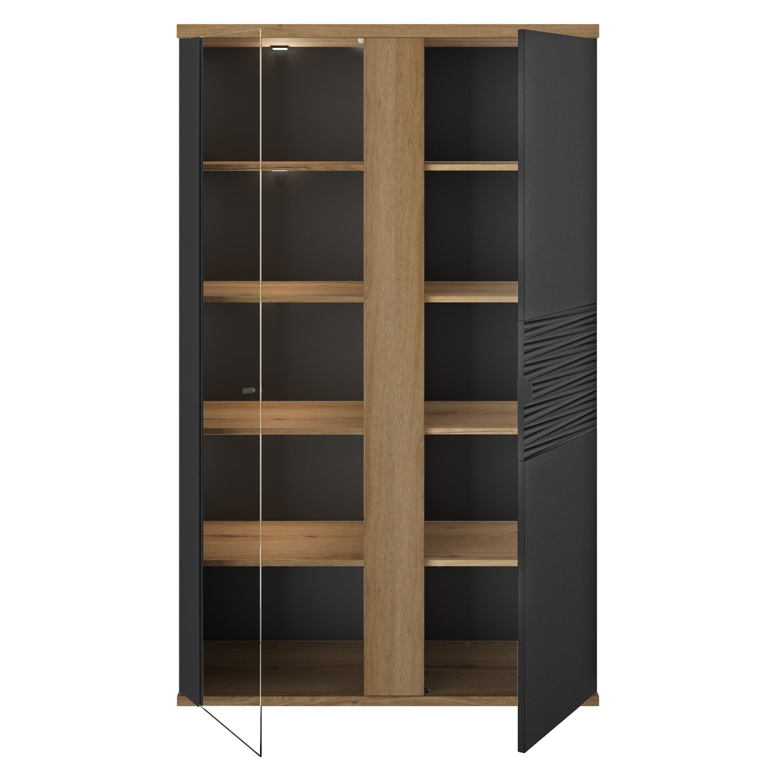 Vitrine mit 2 türen OTELLO Schwarz matt – Bild 2
