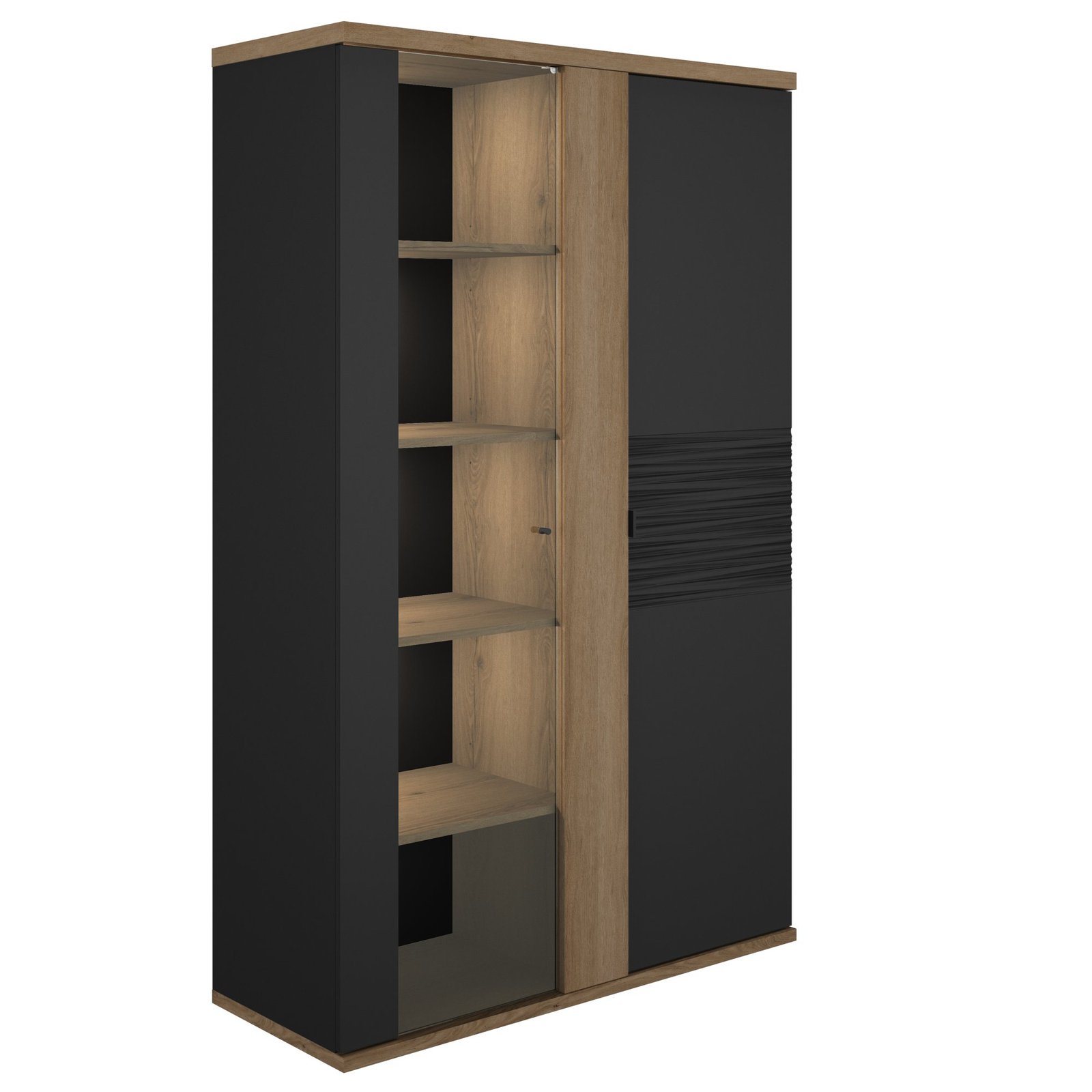 Vitrine mit 2 türen OTELLO Schwarz matt – Bild 3