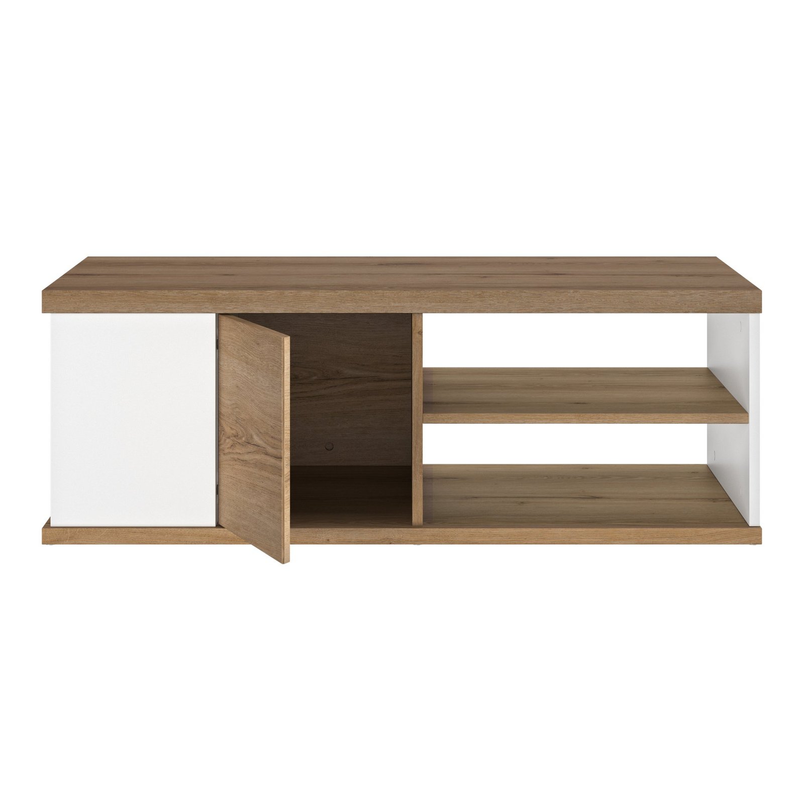 Table basse 1 porte OTELLO Blanc brillant Blanc – Image 2