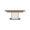 Table rectangle 1 allonge L.160 OTELLO Blanc brillant Blanc