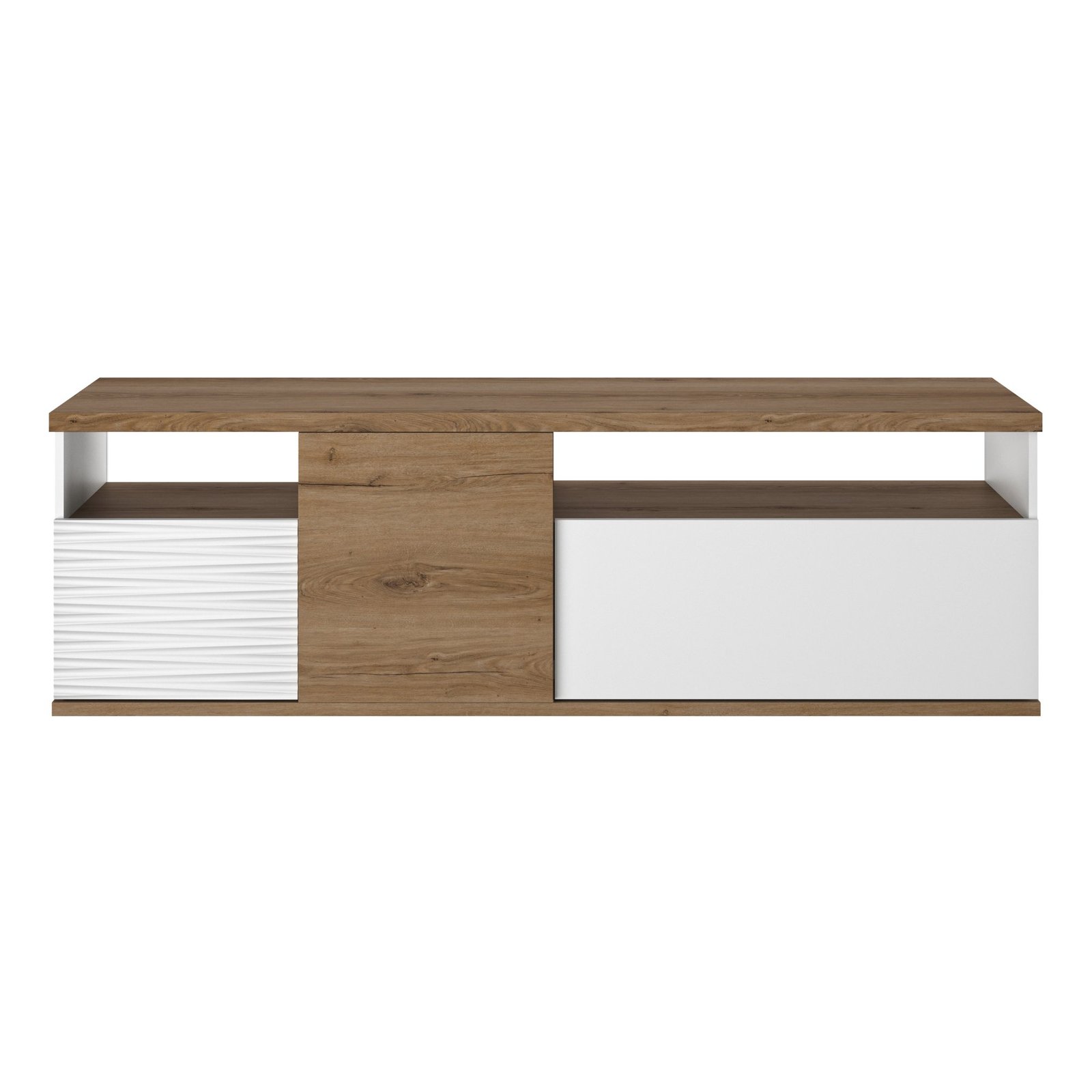 TV-möbel mit 2 türen 1 schublade OTELLO Weiss hochglanz Weiss