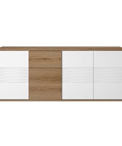 Buffet 4 portes 1 tiroir OTELLO Blanc brillant Blanc