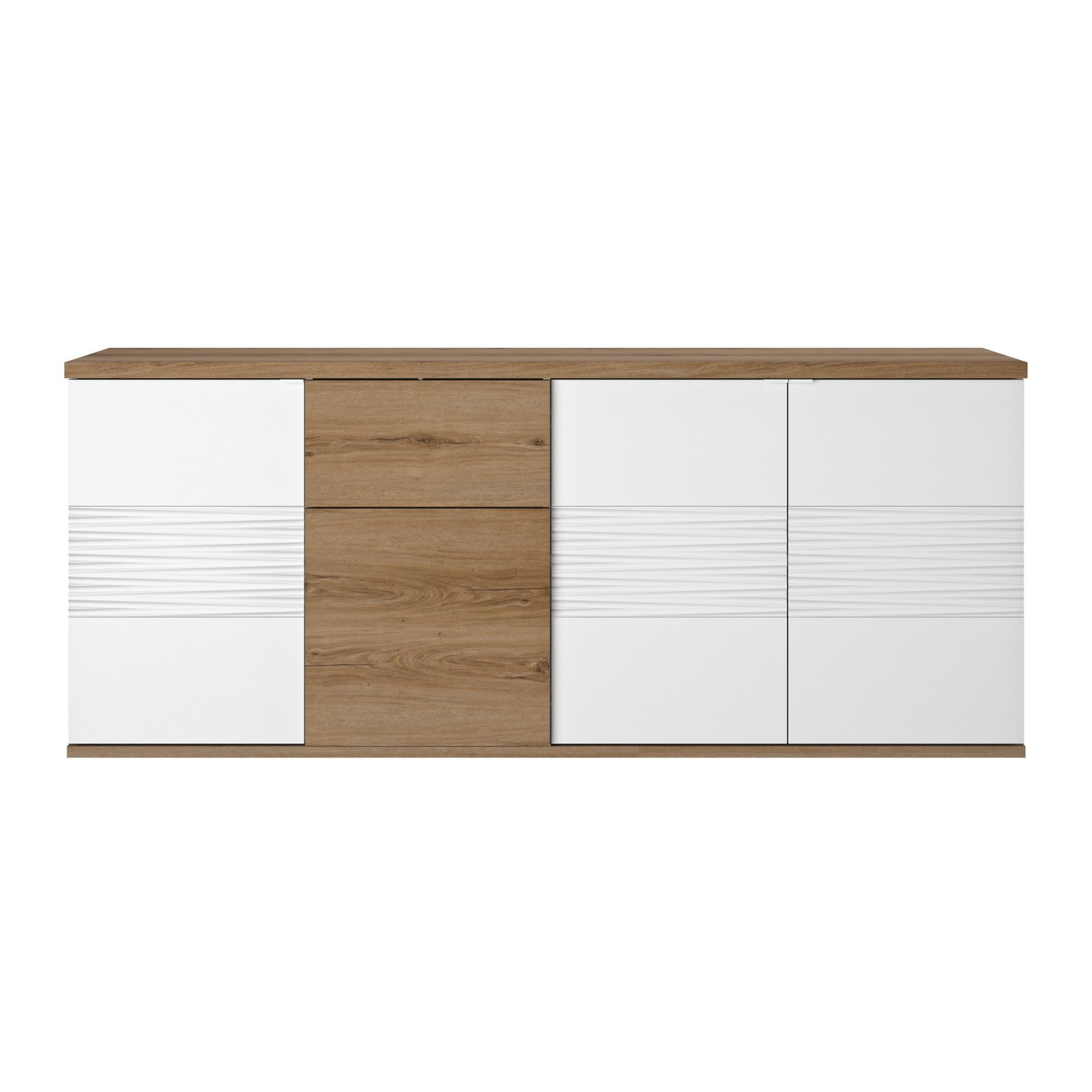 Buffet 4 portes 1 tiroir OTELLO Blanc brillant Blanc