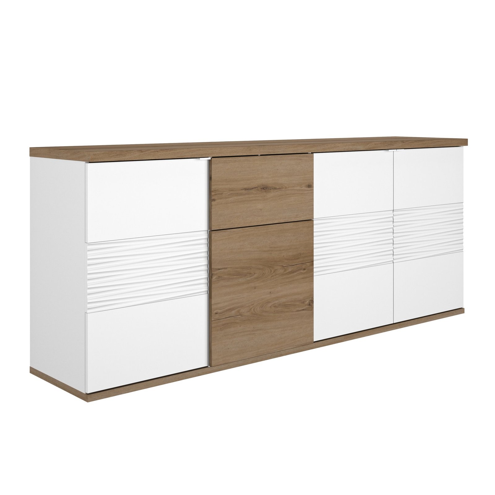 Buffet 4 portes 1 tiroir OTELLO Blanc brillant Blanc – Image 3