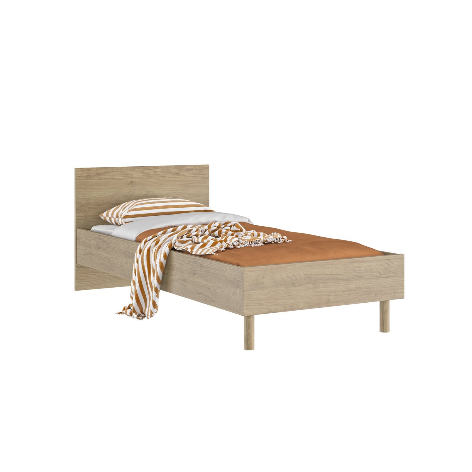Bett RITMO Kastanie natürliche 96x205 – Bild 3