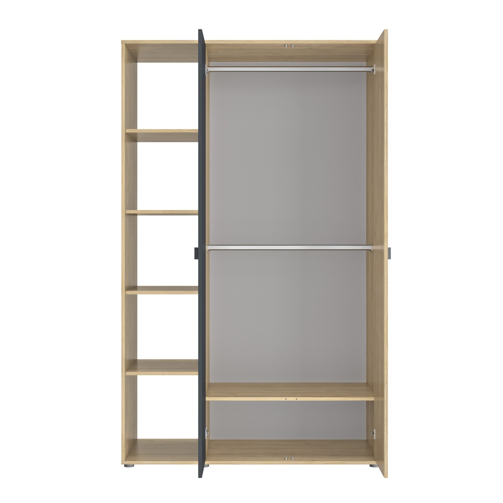 Armoire 2 portes bibliothèque RITMO Châtaignier naturel 122x58 – Image 2