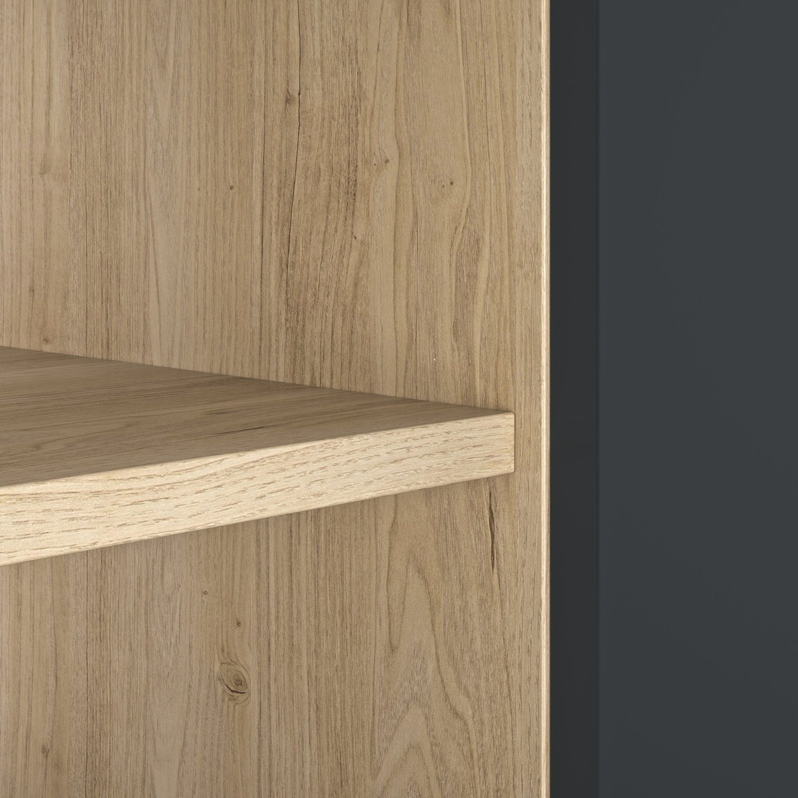 Armoire 2 portes bibliothèque RITMO Châtaignier naturel 122x58 – Image 5