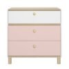 Commode 3 tiroirs ROMY Blanc Blanc 81x45