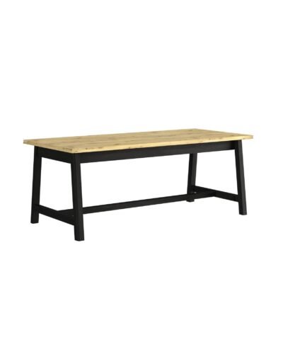 Alternative view of Table rectangle 1 allonge SEQUOIA Chêne artisan Beige