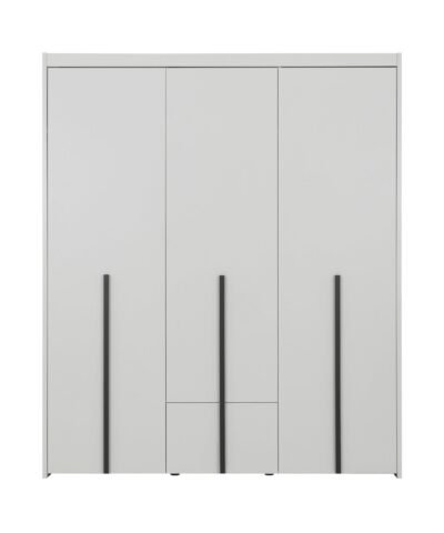 Armoire 3 portes 1 tiroir TREVOR Blanc