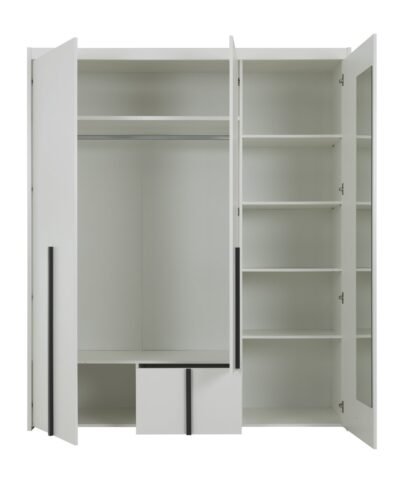 Alternative view of Armoire 3 portes 1 tiroir TREVOR Blanc