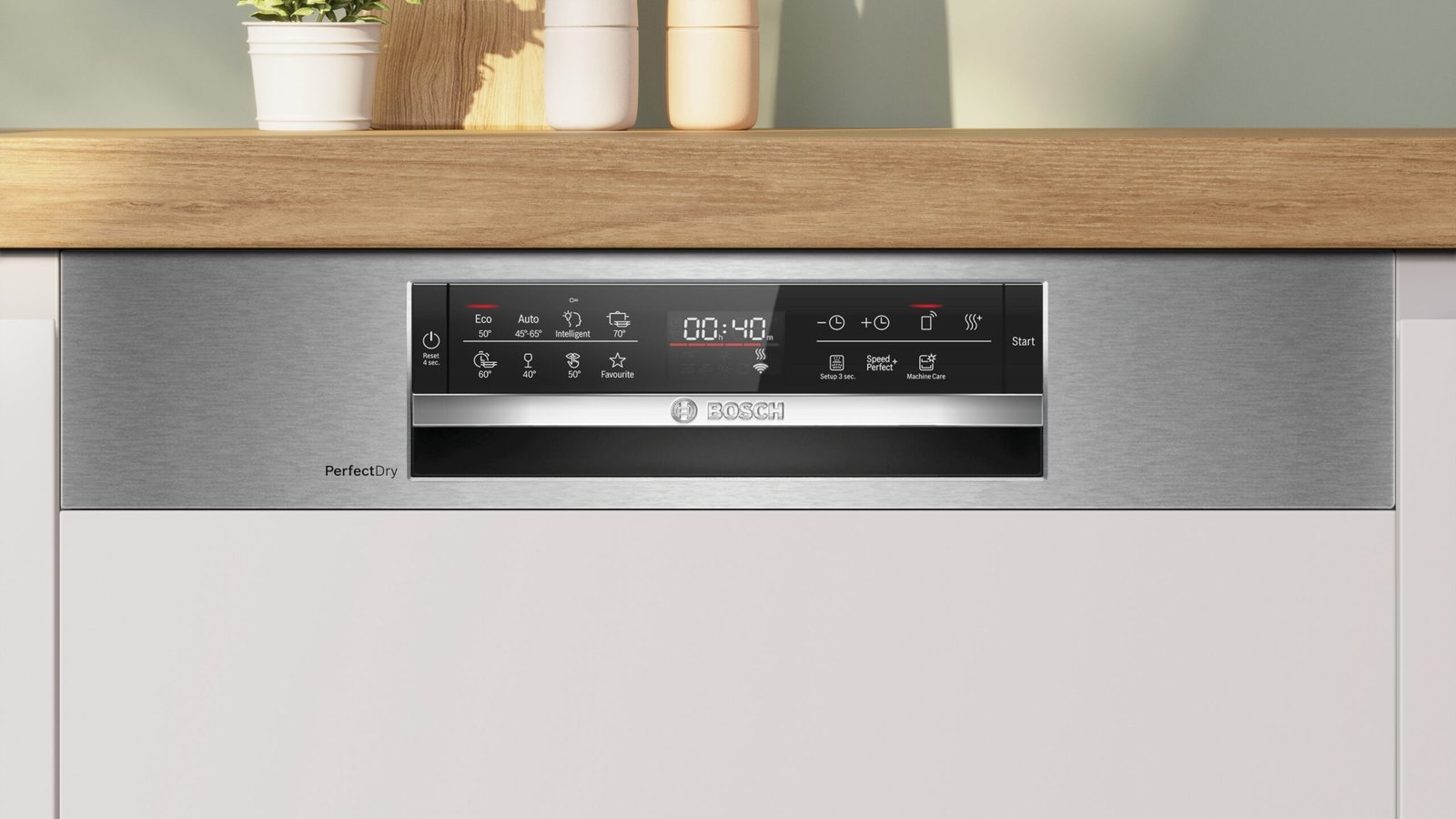 Einbau-Geschirrspüler Bosch (Serie 6) Stahl gebürstet SMI6ZCS16E – Bild 3