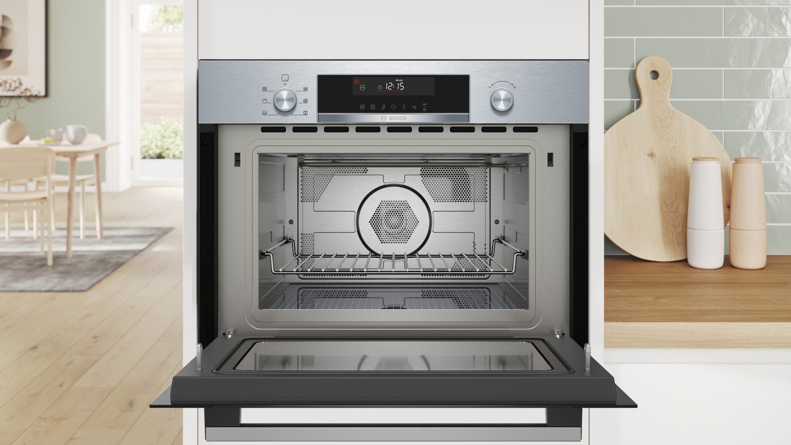 Einbaubackofen mit der funktion mikrowelle mit heißer luft - 60 x 45 cm - der zuvor im vertrieb edelstahl - CMA585GS1 – Bild 4