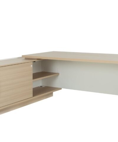 Bureau retour Gauche 90/180x200/218 - Chêne structuré GAUTIER OFFICE