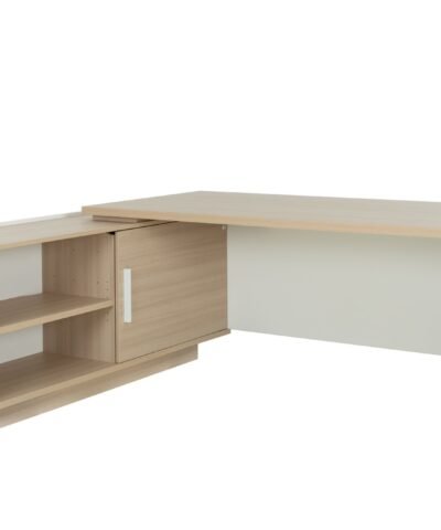 Bureau retour Gauche 90/180x180/198 - Chêne structuré GAUTIER OFFICE