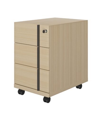 Caisson mobile 3 tiroirs 60x42 - Chêne structuré GAUTIER OFFICE