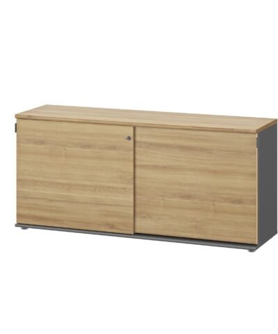 Crédence 2 portes coulissantes (JAZZ +) 48x160 Chêne du bocage GAUTIER OFFICE