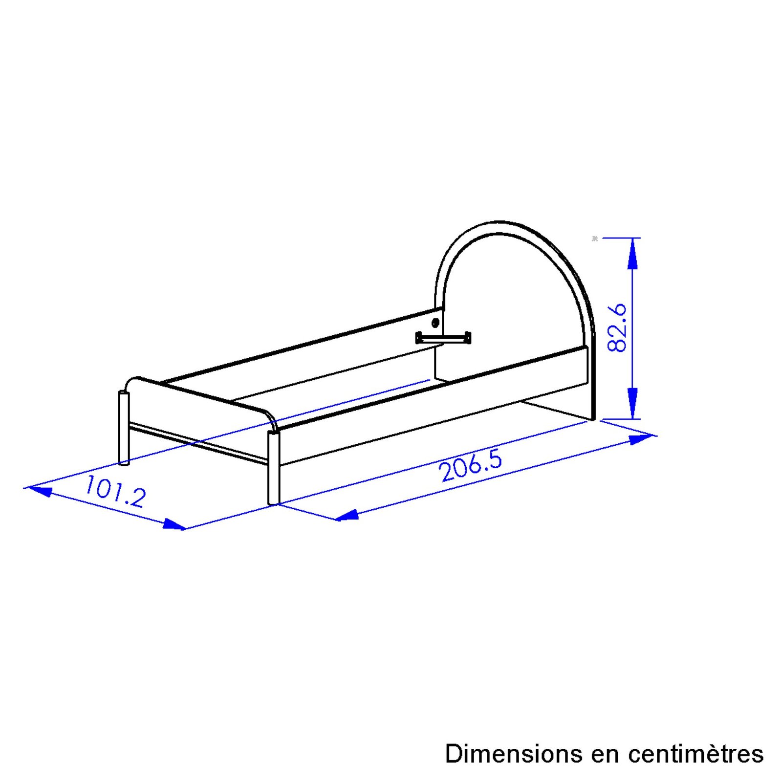 Lit ROMY Blanc Blanc 102x207 – Image 5