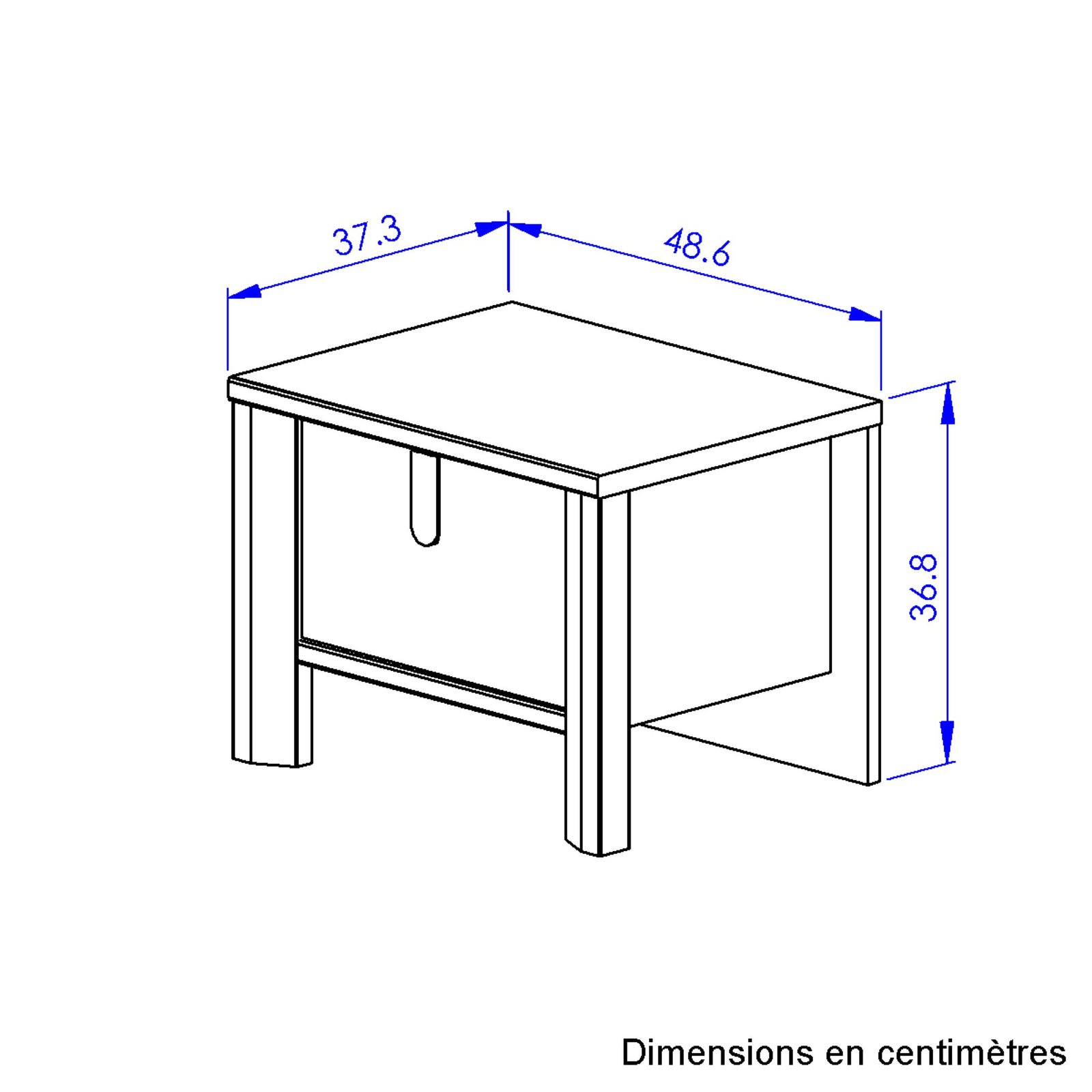 Nachttisch 1 schublade LUGANO, Eiche artisan 49x38 – Bild 5