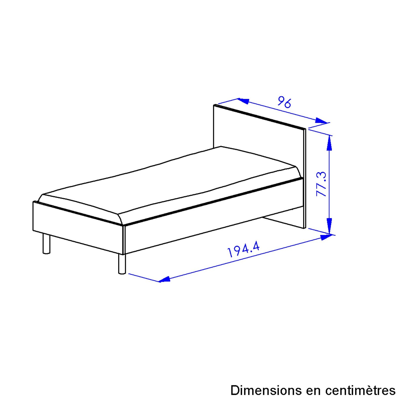 Bett RITMO Kastanie natürliche 96x205 – Bild 7