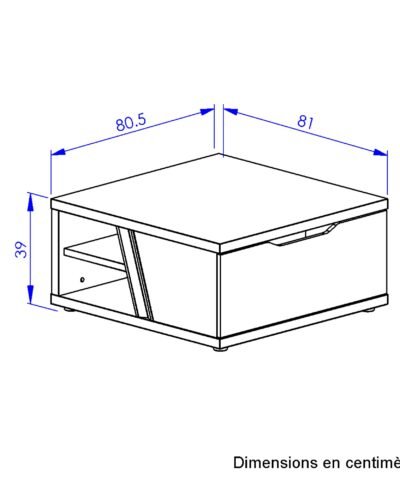 Couchtisch 1 schublade EPURA Eiche silva – Bild 6