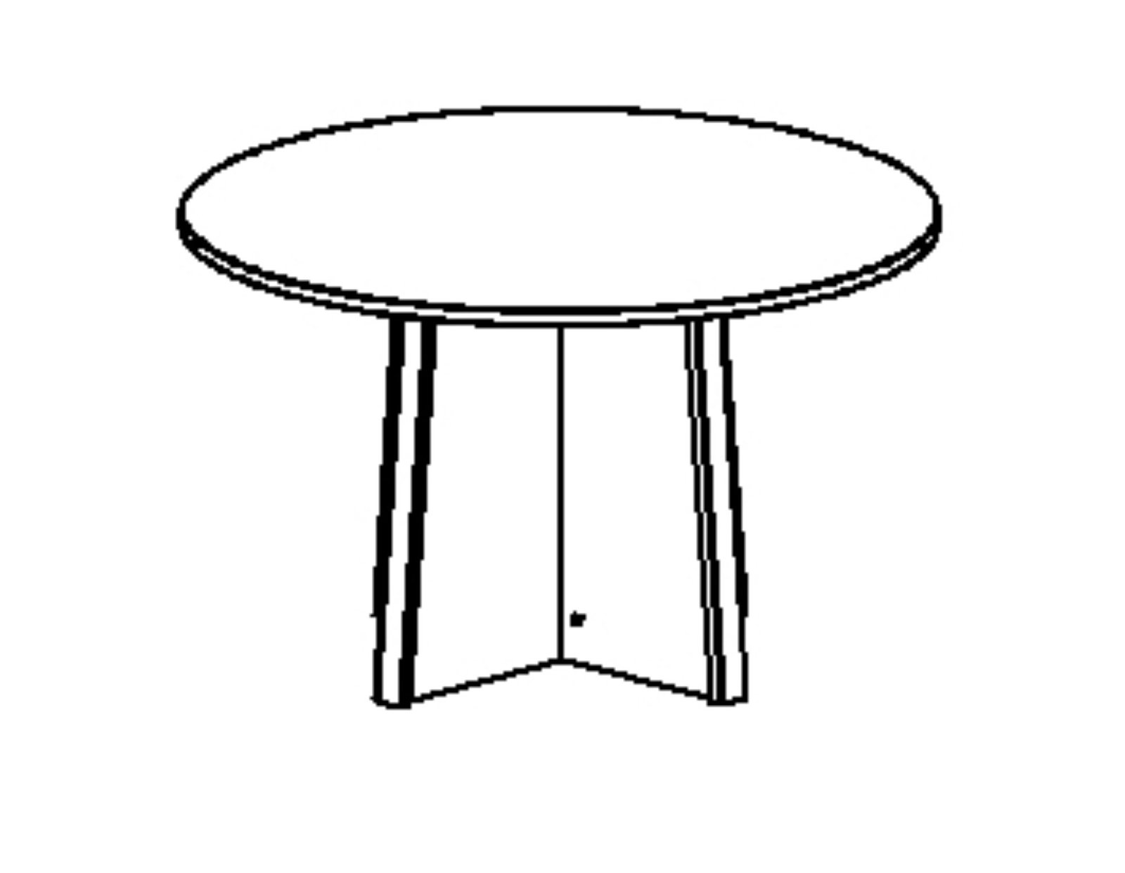 Table ronde (MAMBO) 120x120 Chêne sonoma-Noir GAUTIER OFFICE – Image 2
