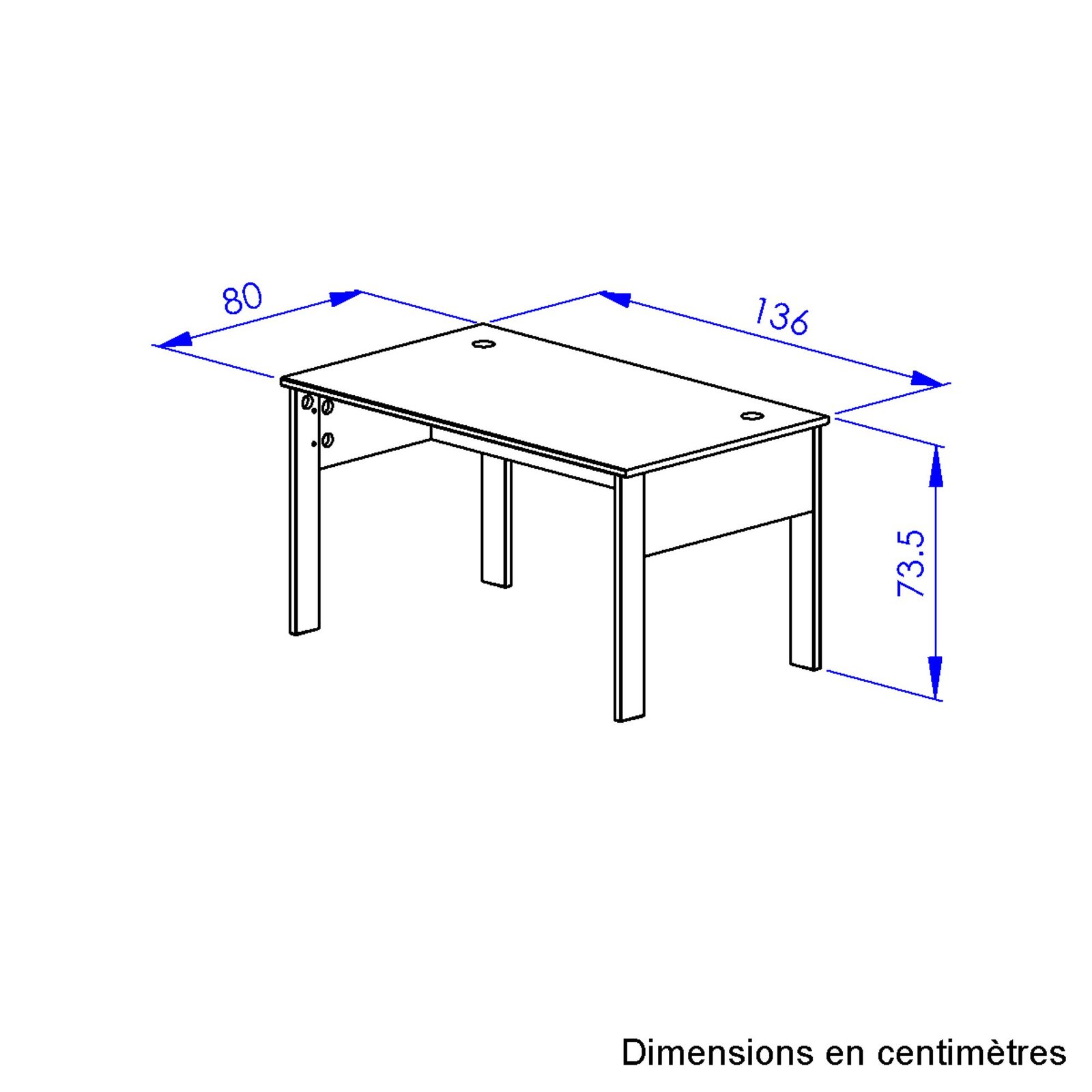 Bureau 136x80 FARO Beige - Chêne blond – Image 7