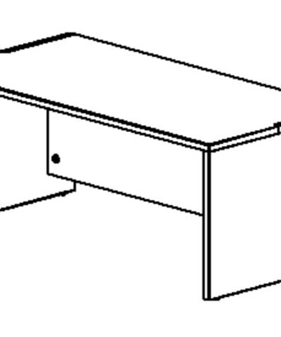 Alternative view of Bureau simple 90x200 - Chêne du bocage GAUTIER OFFICE