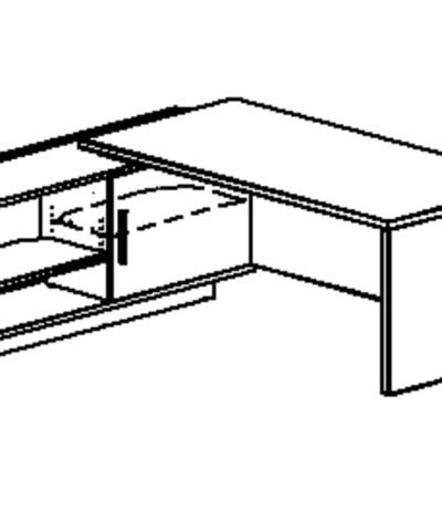 Alternative view of Bureau retour Gauche 90/180x180/198 - Chêne du bocage GAUTIER OFFICE