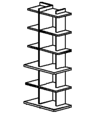 Alternative view of Bibliothèque 45x80 - Chêne du bocage GAUTIER OFFICE