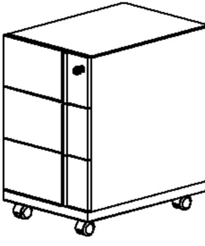 Alternative view of Caisson mobile 3 tiroirs 60x42 - Chêne structuré GAUTIER OFFICE