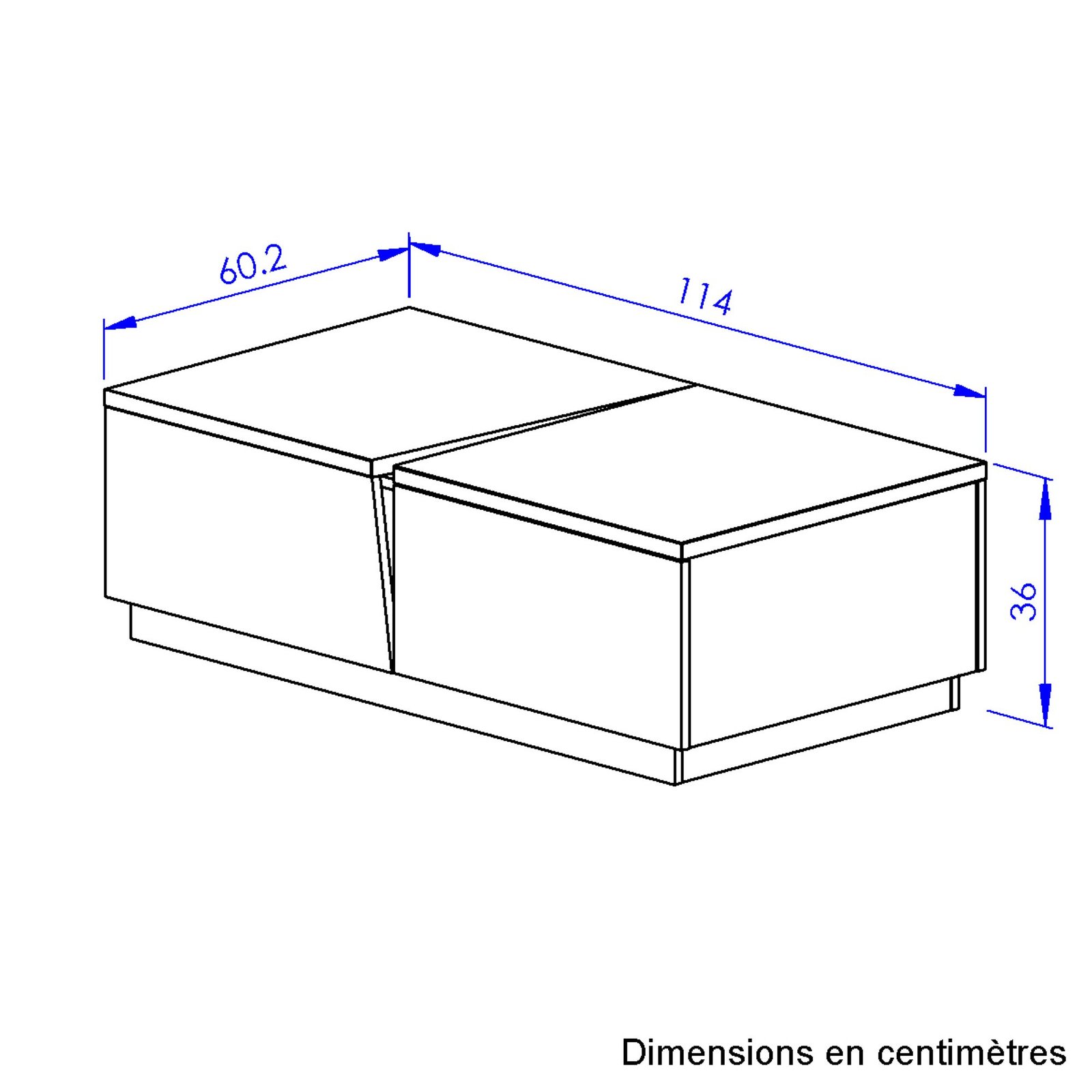 Couchtisch 1 schublade CRACK Eiche artisan Beige – Bild 6