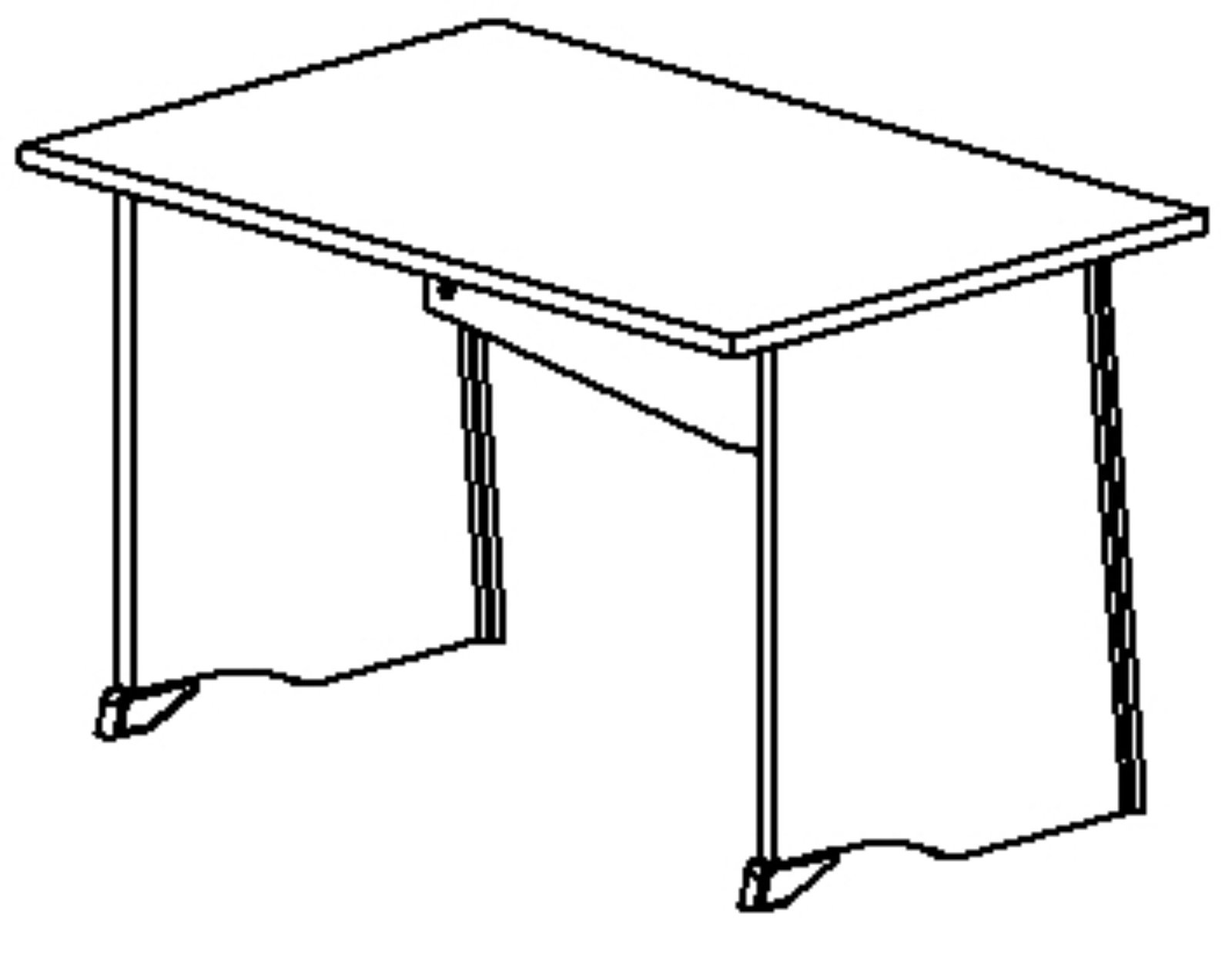 Table de Bureau Pieds panneaux (MAMBO) 120x74 Chêne sonoma GAUTIER OFFICE – Image 2