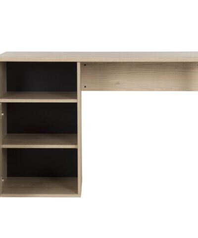 Alternative view of Table de Bureau 1 porte 1 niche DUPLEX Châtaignier naturel Beige 120x56