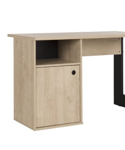 Table de Bureau 1 porte 1 niche DUPLEX Châtaignier naturel Beige 120x56 – Image 5